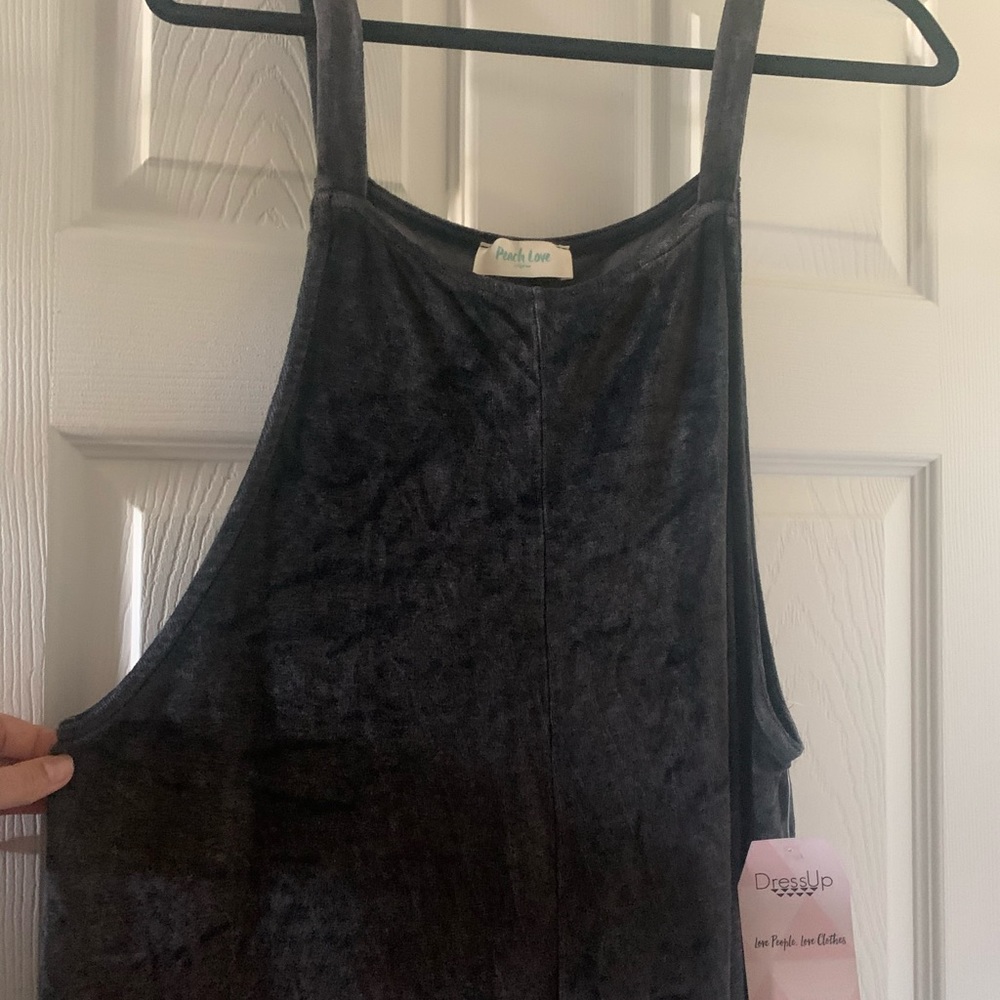 Peach Love Black Romper